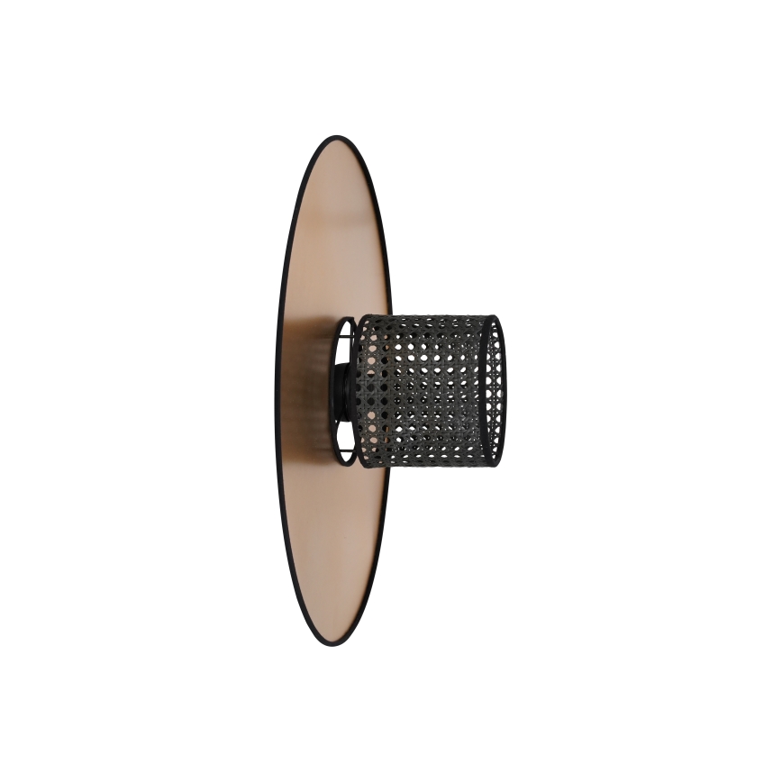 Duolla - Zidna lampa TOKYO RATTAN 1xE27/15W/230V pr. 50 cm zlatna/crno