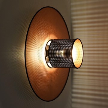 Duolla - Zidna lampa TOKYO SHINY 1xE27/15W/230V pr. 50 cm bakrena/crno