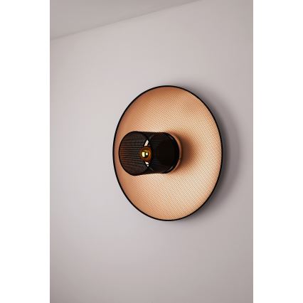 Duolla - Zidna lampa TOKYO SHINY 1xE27/15W/230V prečnik 50 cm bakarna/crna