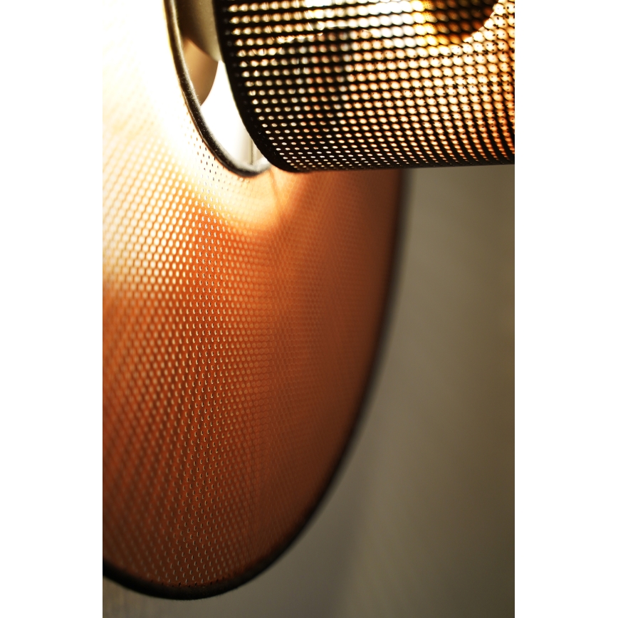 Duolla - Zidna lampa TOKYO SHINY 1xE27/15W/230V prečnik 50 cm bakarna/crna