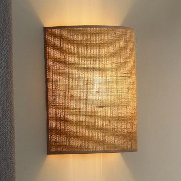 Duolla - Zidna lampa YUTE 1xE27/15W/230V pr. 20 cm braon