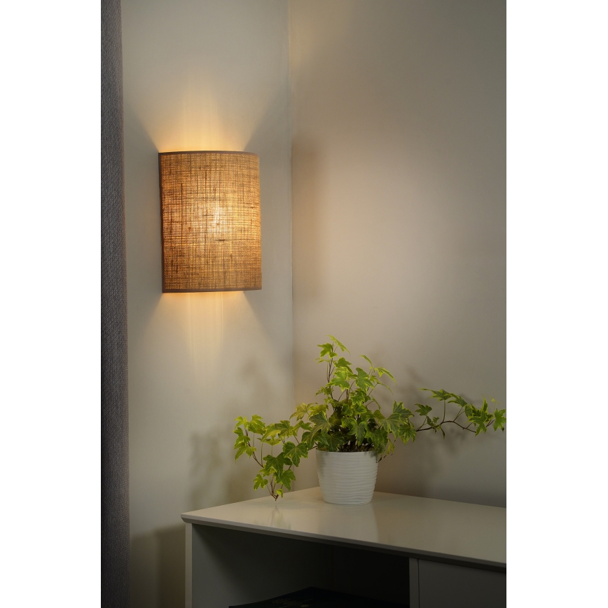 Duolla - Zidna lampa YUTE 1xE27/15W/230V pr. 20 cm braon