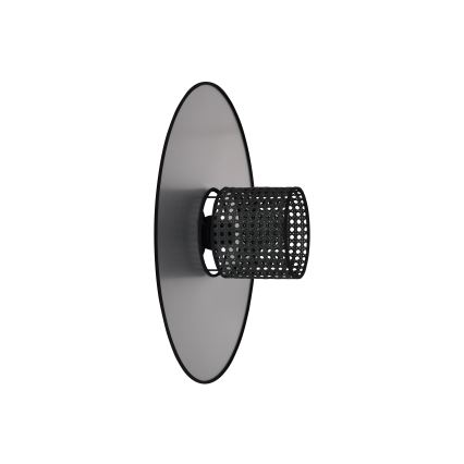Duolla - Zidno svetlo TOKYO RATTAN 1xE27/15W/230V, prečnik 50 cm, srebrna/crna