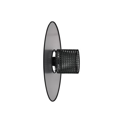 Duolla - Zidno svetlo TOKYO RATTAN 1xE27/15W/230V, prečnik 50 cm, srebrna/crna