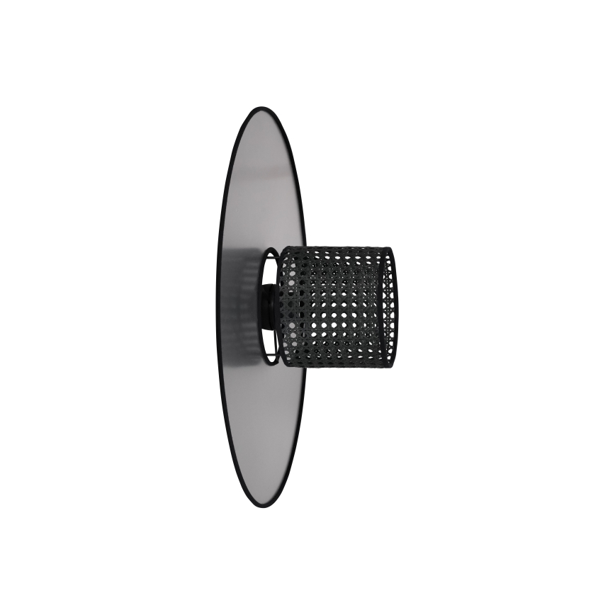 Duolla - Zidno svetlo TOKYO RATTAN 1xE27/15W/230V, prečnik 50 cm, srebrna/crna