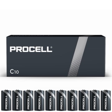 Duracell - 10 kom Alkalna baterija Procell Industrial LR14/C 1,5V 9038 mAh
