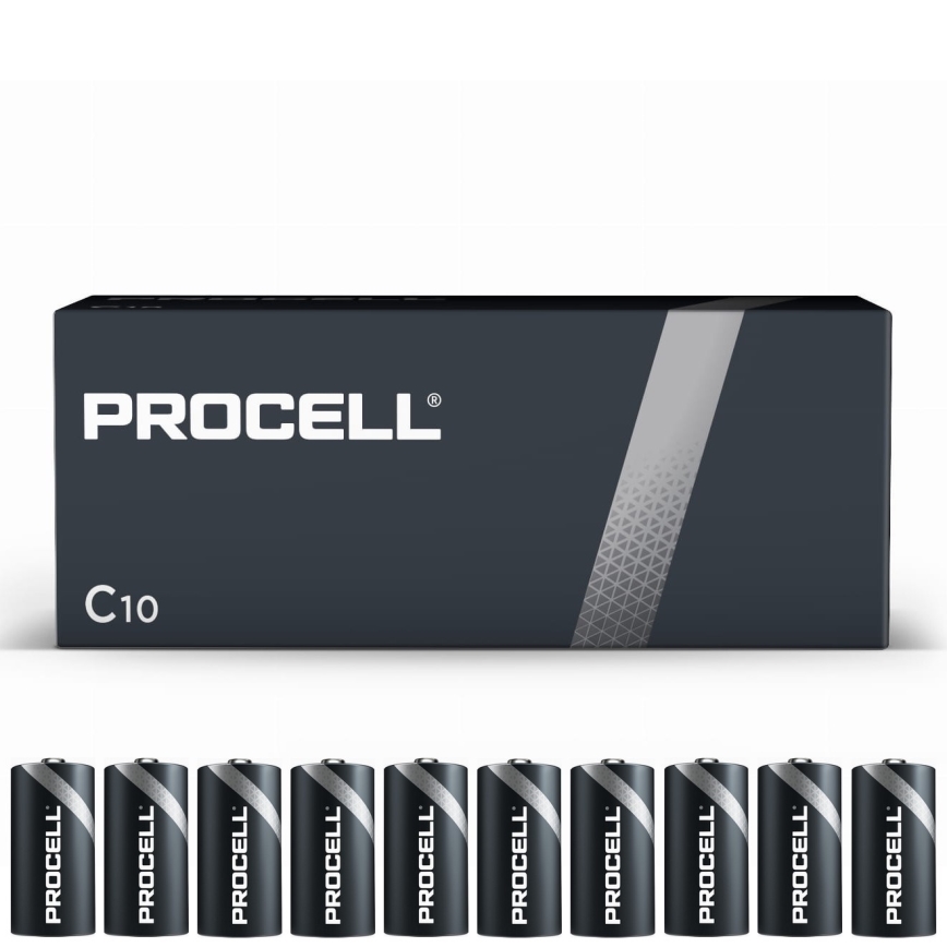 Duracell - 10 kom Alkalne baterije Procell Industrial LR14/C 1,5V 9038 mAh