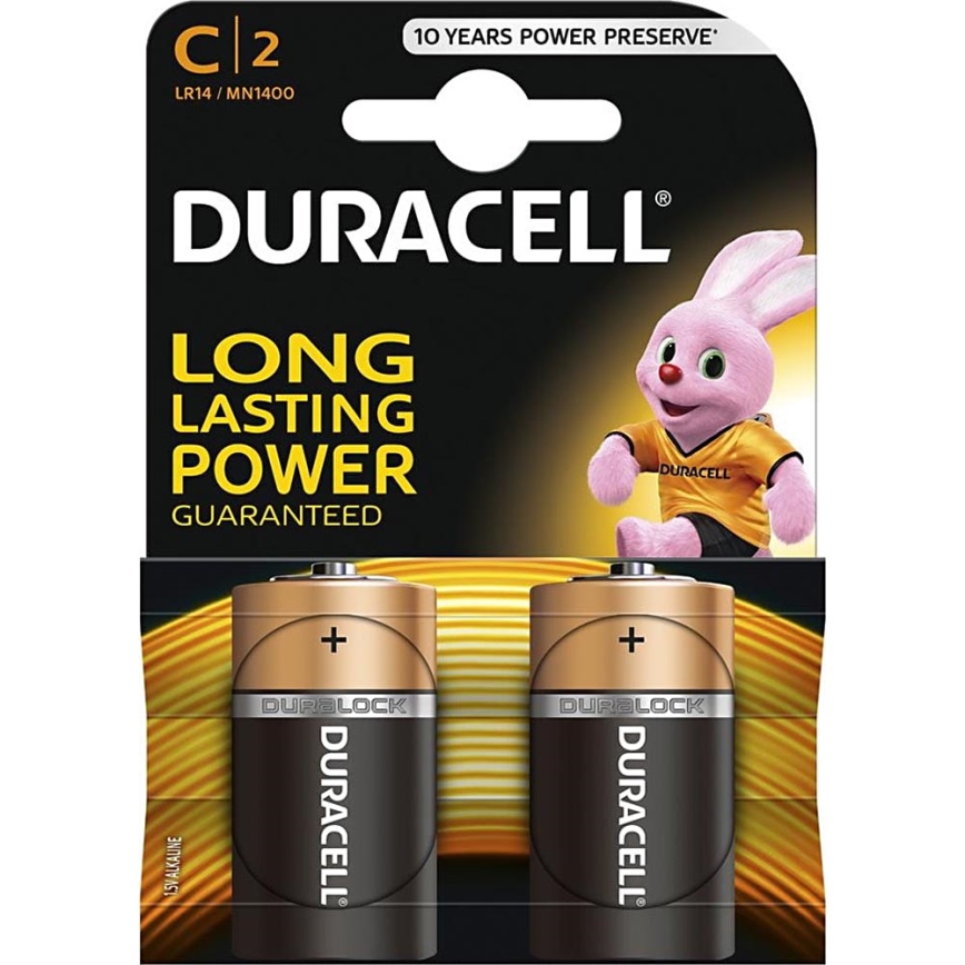 Duracell - 2 kom Alkalne baterije Basic LR14/C 1,5V 2200 mAh