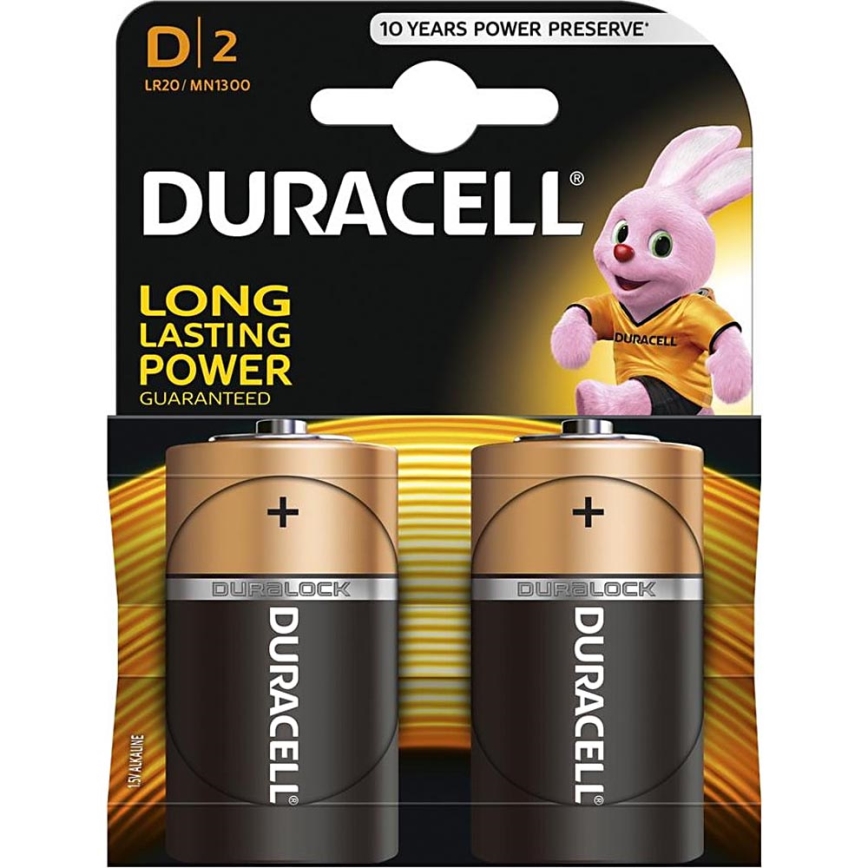 Duracell - 2 kom Alkalne baterije Basic LR20/D 1,5V 12500 mAh