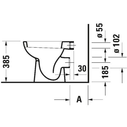 Duravit 21080900002 - Stojeće WC D-CODE keramika/sjajna bela