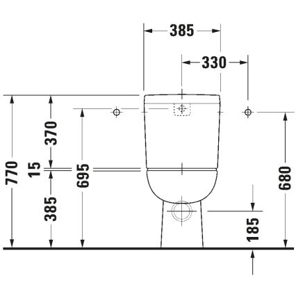 Duravit 21110900002 - WC kombi D-CODE keramika/sjajna bela
