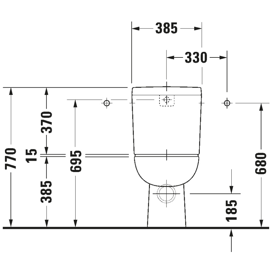 Duravit 21110900002 - WC kombi D-CODE keramika/sjajna bela