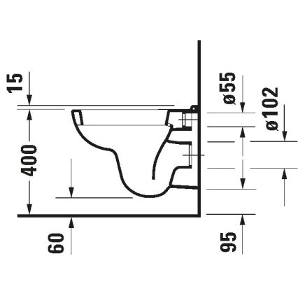 Duravit 22110900002 - Viseća WC-šolja D-CODE keramika/sjajna bela
