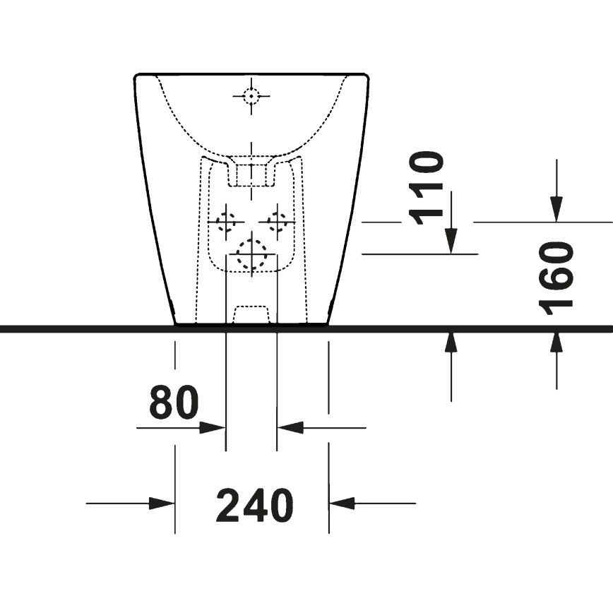Duravit 2294100000 - Stojeći bide D-NEO keramika/sjajna bela