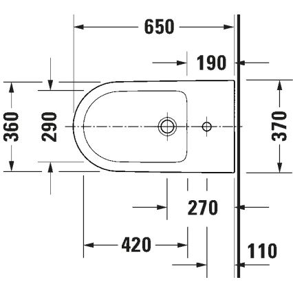Duravit 2294100000 - Stojeći bide D-NEO keramika/sjajna bela