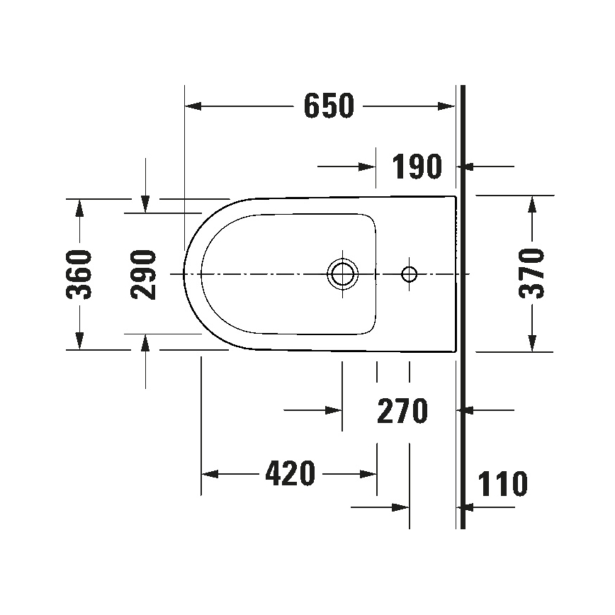 Duravit 2294100000 - Stojeći bide D-NEO keramika/sjajna bela