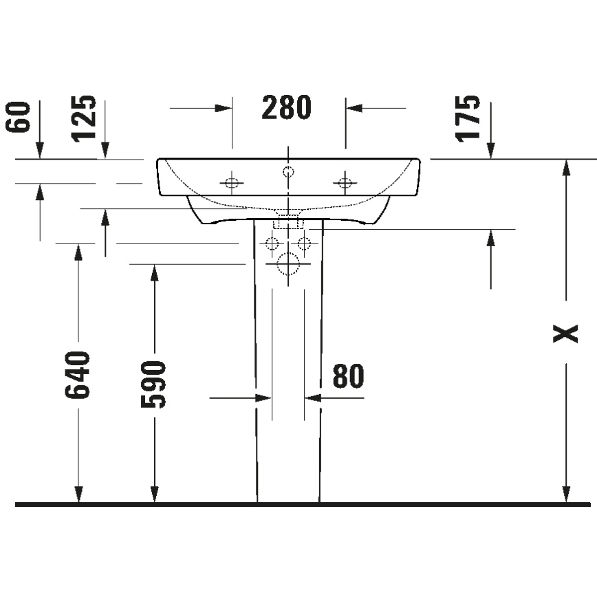 Duravit 23756500002 - Viseći umivaonik D-NEO 65x46 cm keramika/sjajna bela
