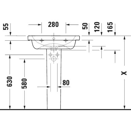 Duravit 23996000002 - Viseći umivaonik D-CODE 60x48 cm keramika/sjajna bela
