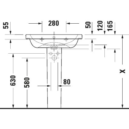 Duravit 23996500002 - Viseći umivaonik D-CODE 65x48 cm keramika/sjajna bela