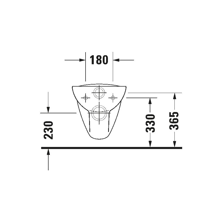Duravit 25350900002 - Zidna WC šolja D-CODE keramika/sjajna bela