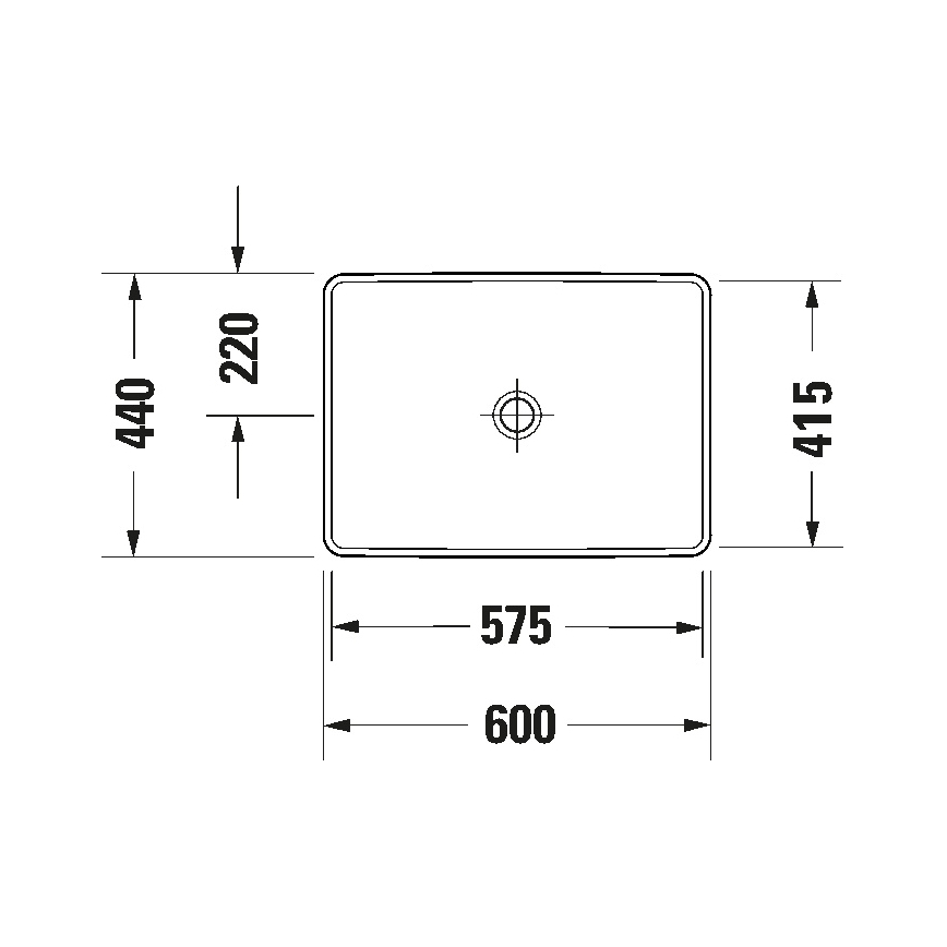 Duravit 358600079 - Ugrađeni umivaonik D-NEO 60x44 cm keramika/sjajna bela