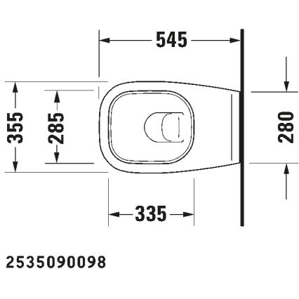 Duravit 45351900A1 - Viseća WC šolja sa daskom D-CODE keramika/sjajna bela
