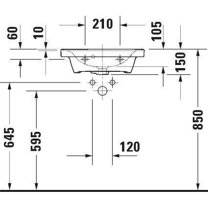 Duravit 742500060 - Viseći umivaonik D-NEO 50x40 cm keramika/sjajna bela