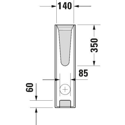 Duravit 8632700002 - Poklopac za sifon D-CODE 70,5x19 cm keramika/sjajna bela
