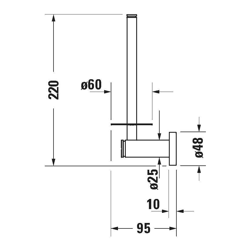 Duravit 99151000 - Držač toalet papira D-CODE sjajni hrom