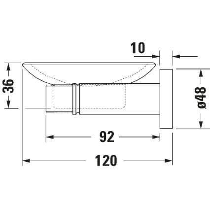 Duravit 99174600 - Zidna posuda za sapun D-CODE leva mat crna