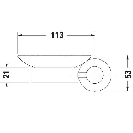 Duravit 99174600 - Zidna posuda za sapun D-CODE leva mat crna