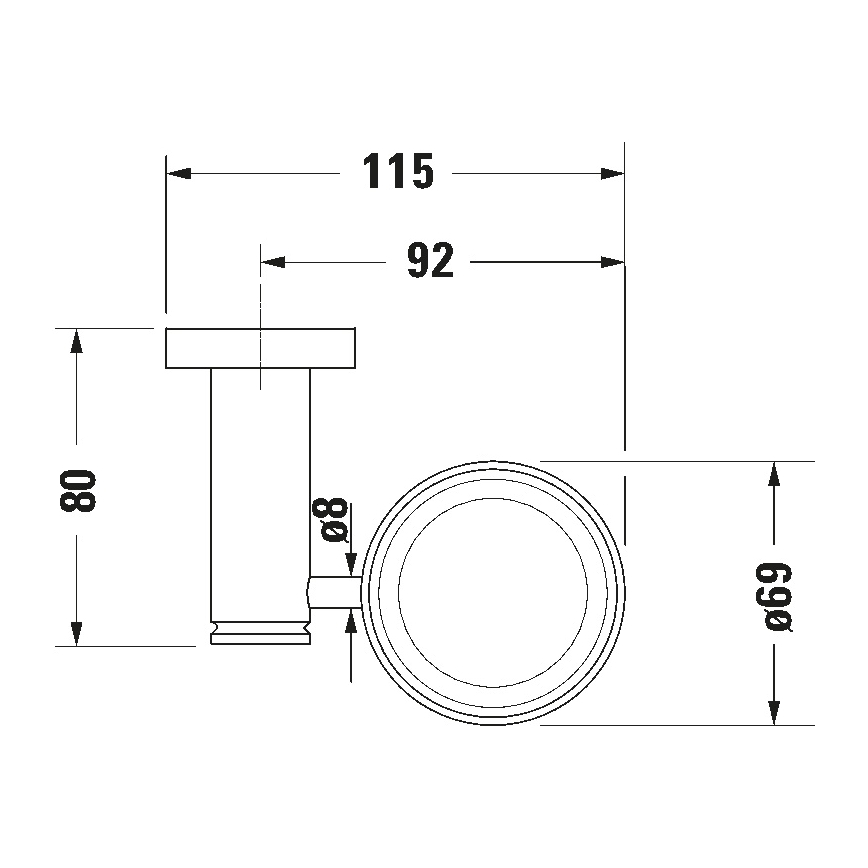 Duravit 99201000 - Zidni držač za četkice za zube D-CODE desni sjajni hrom