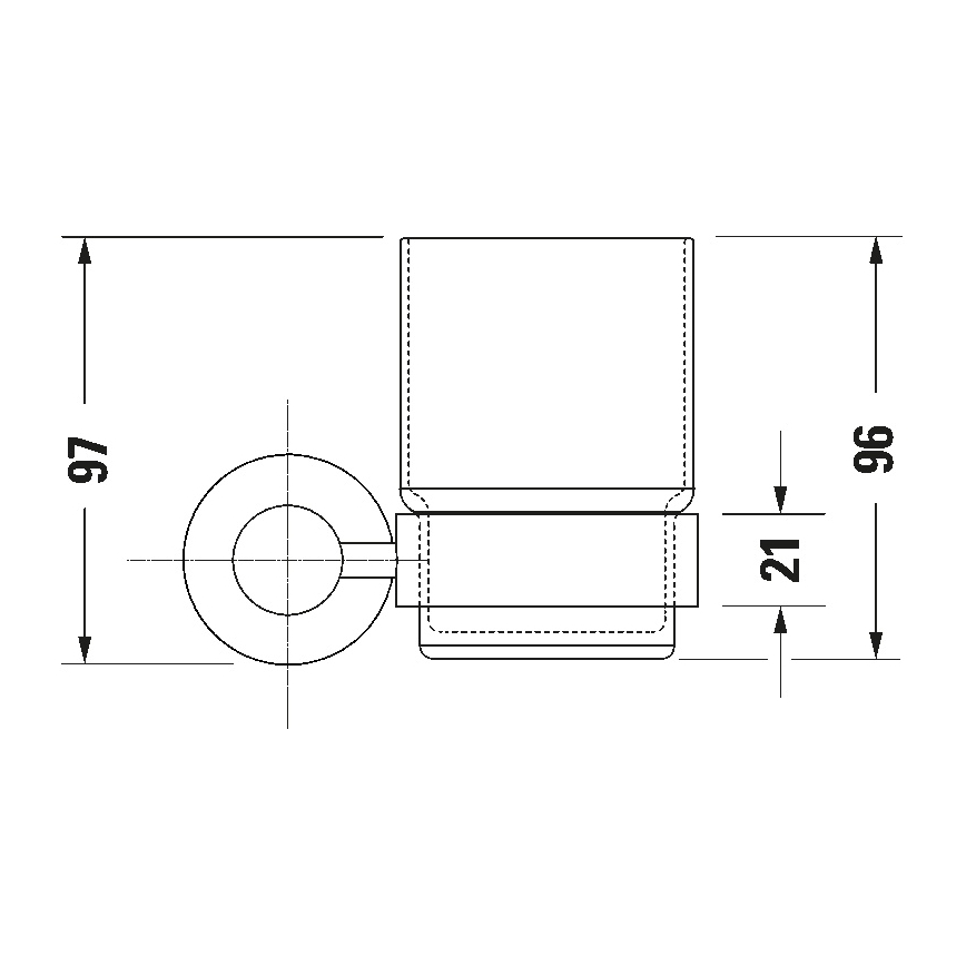 Duravit 99201000 - Zidni držač za četkice za zube D-CODE desni sjajni hrom