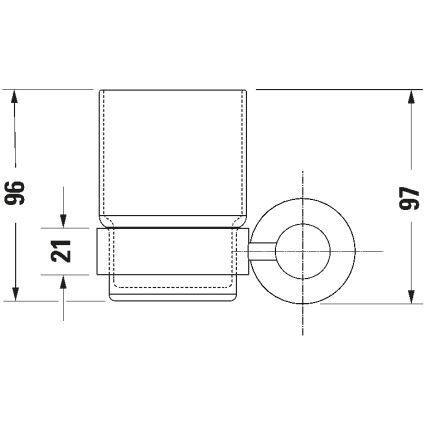 Duravit 99204600 - Zidni držač za četkice za zube D-CODE desna prigušiva crna