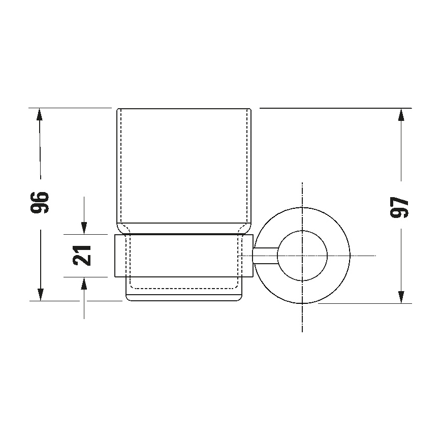 Duravit 99204600 - Zidni držač za četkice za zube D-CODE desna prigušiva crna