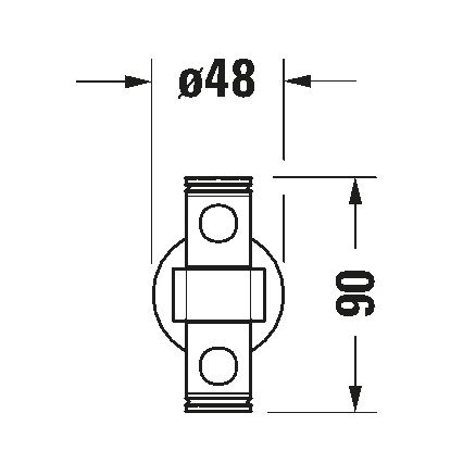 Duravit 99221000 - Zidni držač peškira D-CODE 44,7 cm sjajni hrom