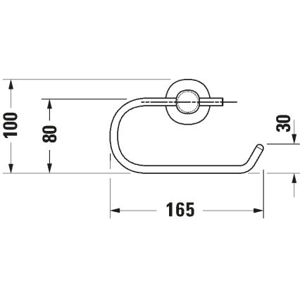 Duravit 99261000 - Držač toalet papira D-CODE sjajni hrom