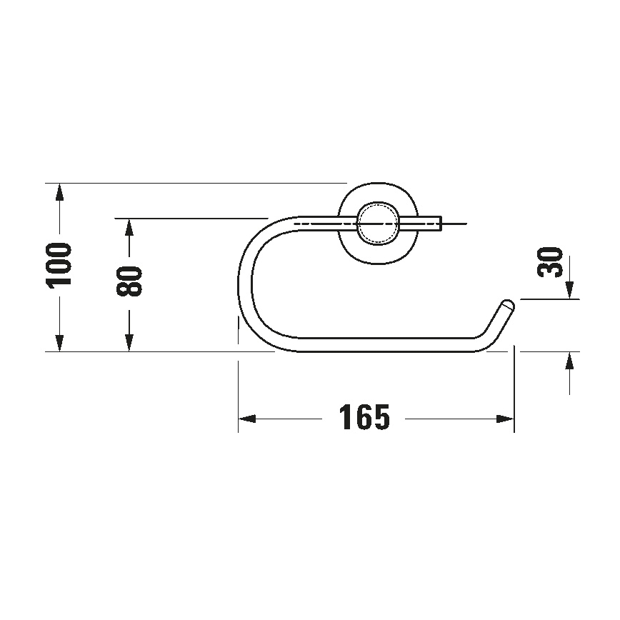 Duravit 99261000 - Držač toalet papira D-CODE sjajni hrom