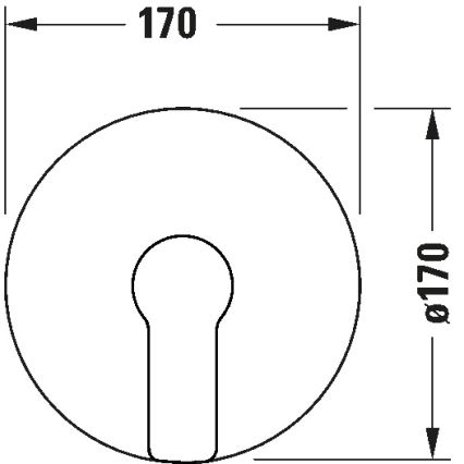 Duravit DC4210010010 - Tuš baterija za podžbuknu ugradnju D-CODE sjajni hrom