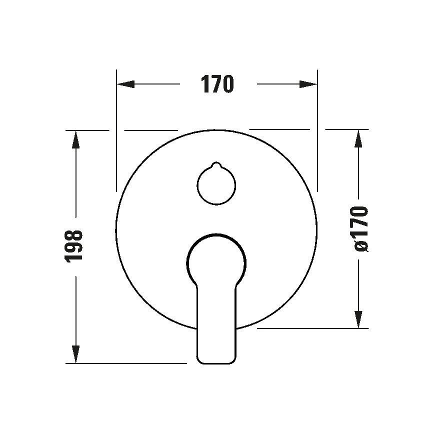 Duravit DC4210012046 - Tuš baterija za podometnu ugradnju D-CODE, mat crna