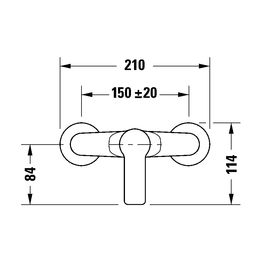 Duravit DC4230001046 - Tuš baterija D-CODE mat crna