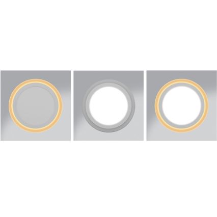 LED ugradna svetiljka DUO LED/18W/230V + LED/6W