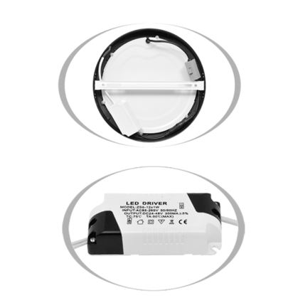LED Plafonjera LADA LED/12W/230V 3000/4000/6000K pr. 17 cm crno