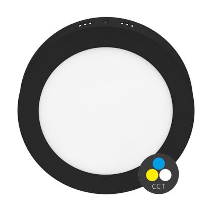 LED Plafonjera LADA LED/18W/230V 3000/4000/6000K pr. 22 cm crno