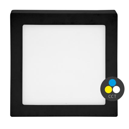 LED Plafonjera RAFA LED/18W/230V 3000/4000/6000K 22x22 cm crno