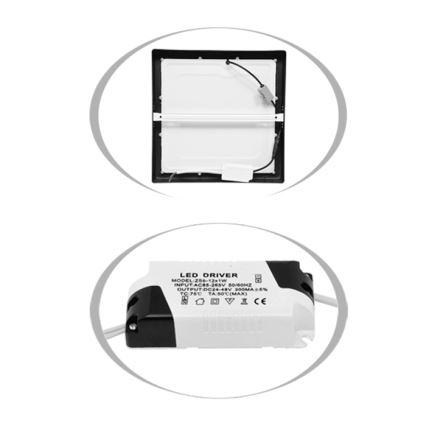 LED Plafonjera RAFA LED/18W/230V 3000/4000/6000K 22x22 cm crno