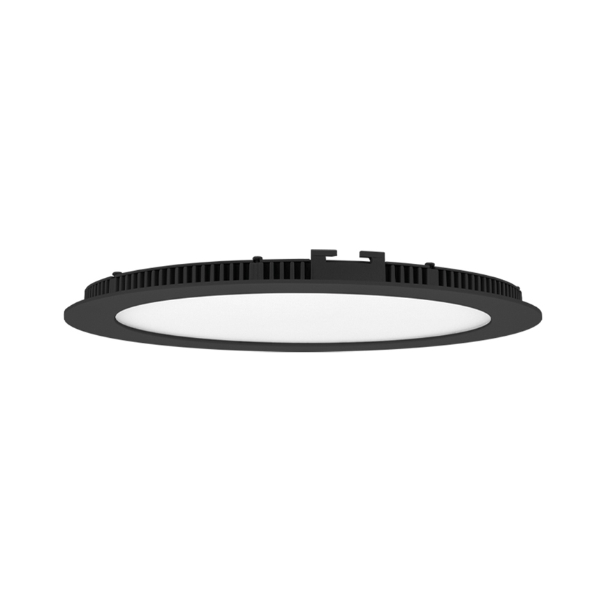 LED Ugradbena lampa za kupatilo LADA LED/18W/230V 3000/4000/6000K pr. 22 cm IP44 crno