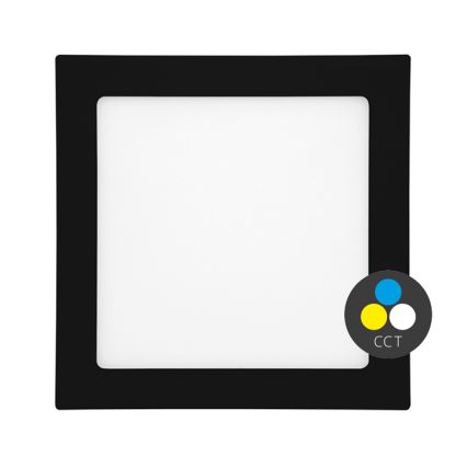 LED Ugradbena lampa za kupatilo RAFA LED/12W/230V 3000/4000/6000K 17x17 cm IP44 crno