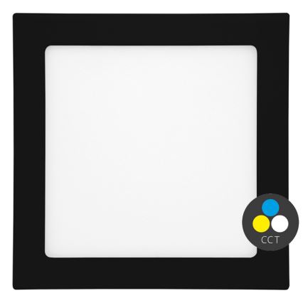 LED Ugradbena lampa za kupatilo RAFA LED/25W/230V 3000/4000/6000K 30x30 cm IP44 crno