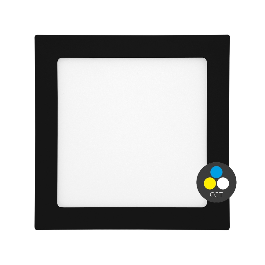 LED Ugradbena lampa za kupatilo RAFA LED/25W/230V 3000/4000/6000K 30x30 cm IP44 crno